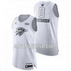Män Oklahoma City Thunder Tröja Russell Westbrook 0 2018 All Star Jordan Brand Vit Swingman